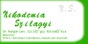 nikodemia szilagyi business card
